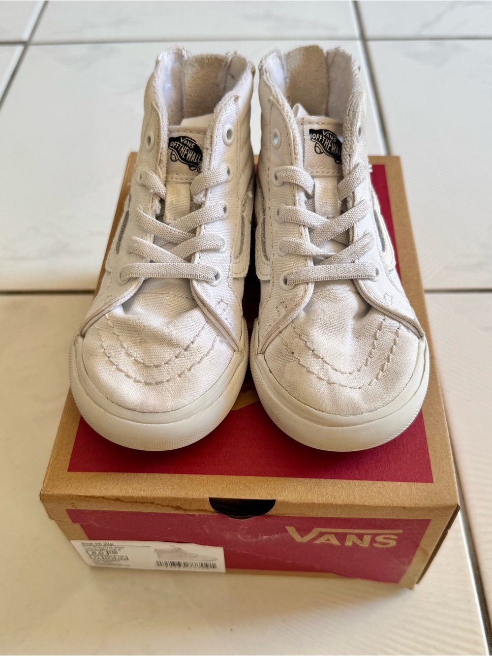Vans | Toddler Sk8-Hi Zip True White/True White Shoes